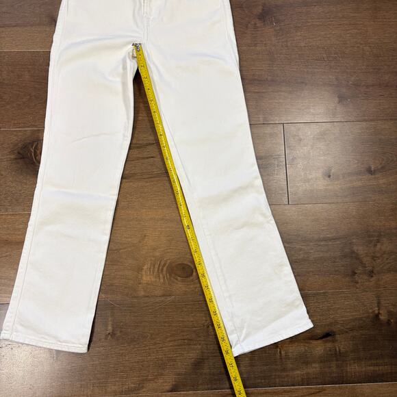 7 For All Mankind Women's White Kimmie Crop Bootcut Jean size 25 NWT - Picture 4 of 9